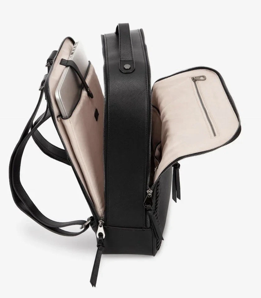 CALPAK Kaya 15 inch Laptop Backpack in Gunmetal Black - Image 2 of 4