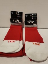 TCK Multisport Pro socks ProDRI PTWT Large Red white USA made 2 Pair