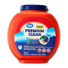 Laundry Detergent Pods, Fresh Scent, All-in-1 Pacs, 76 Loads, For Top  Front