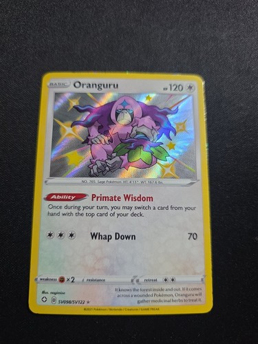 ORANGURU 2021 Pokemon Sword & Shield SHINY VAULT #SV098 Shiny Holo Rare Lp