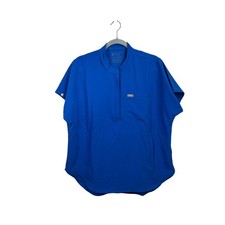 FIGS Montex Mock Neck Scrub Top Womens L Blue NEW Technical Collection 1002697