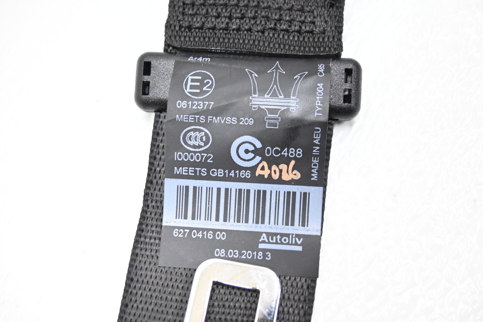 ⭐ 14-21 Maserati Ghibli Rear Right or Left Seat Belt Retractor Black Oem