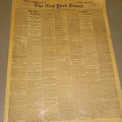 New York Times Newspape July 6, 1900; June 24, 1904; June 7, 1884; July 12, 1884