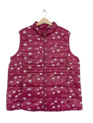 HELENA VERA Steppweste Damen Weste Gr. DE 48 pink Casual-Look
