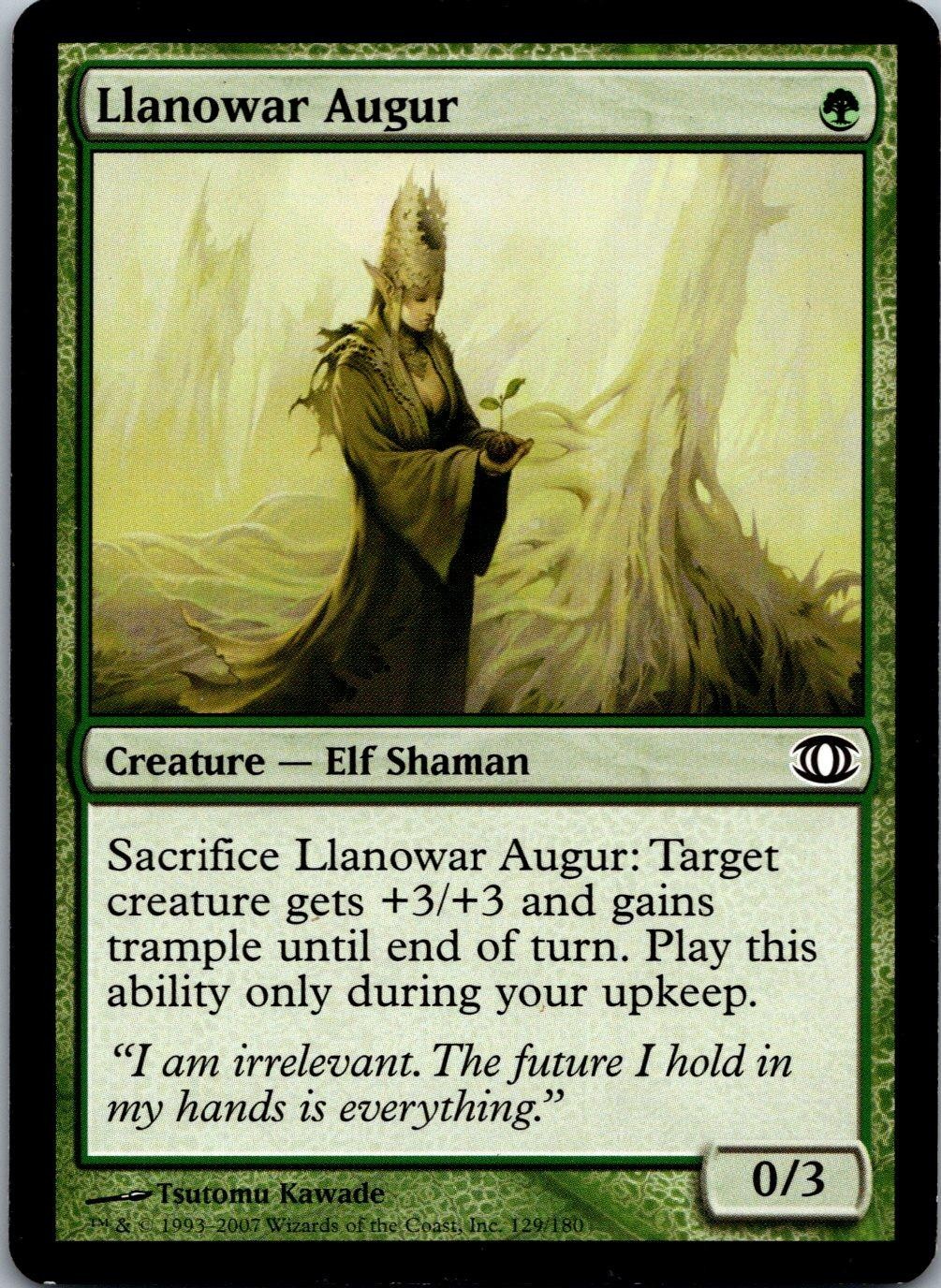 Llanowar Augur 129 Common Future Sight Magic: The Gathering Lightly Played