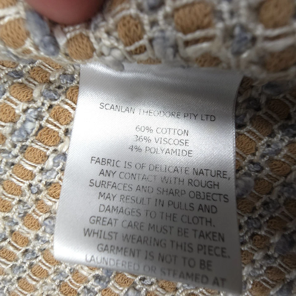 Scanlan Theodore Cape Womens 10 brown Textured winter knit cotton blend Size 10 - Image 3 of 4