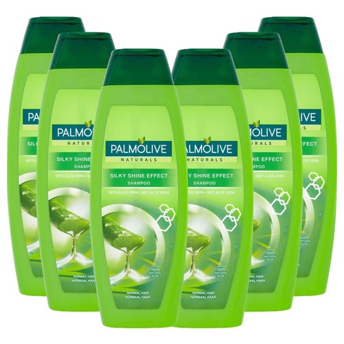 6x Palmolive Naturals Silky Shine Effect Aloe Vera Shampoo 350ml - Picture 1 of 1