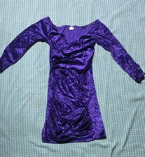 Vintage Fredericks Of Hollywood Purple Medium Dress Made In Usa