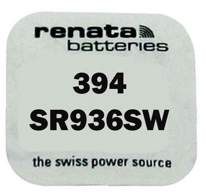 Strip of 10 Genuine Fresh Renata 394 SR936SW Swiss Made Silver 1.55v Batteries