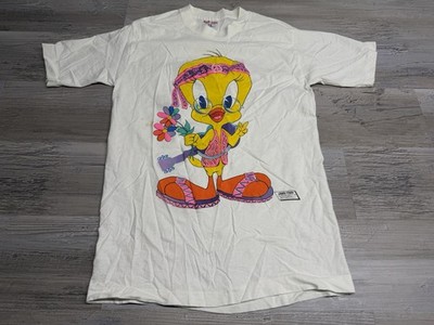 Vintage 1988 Changes Tweety Bird Hippie Looney Tunes Warner Bros Graphic Tee M
