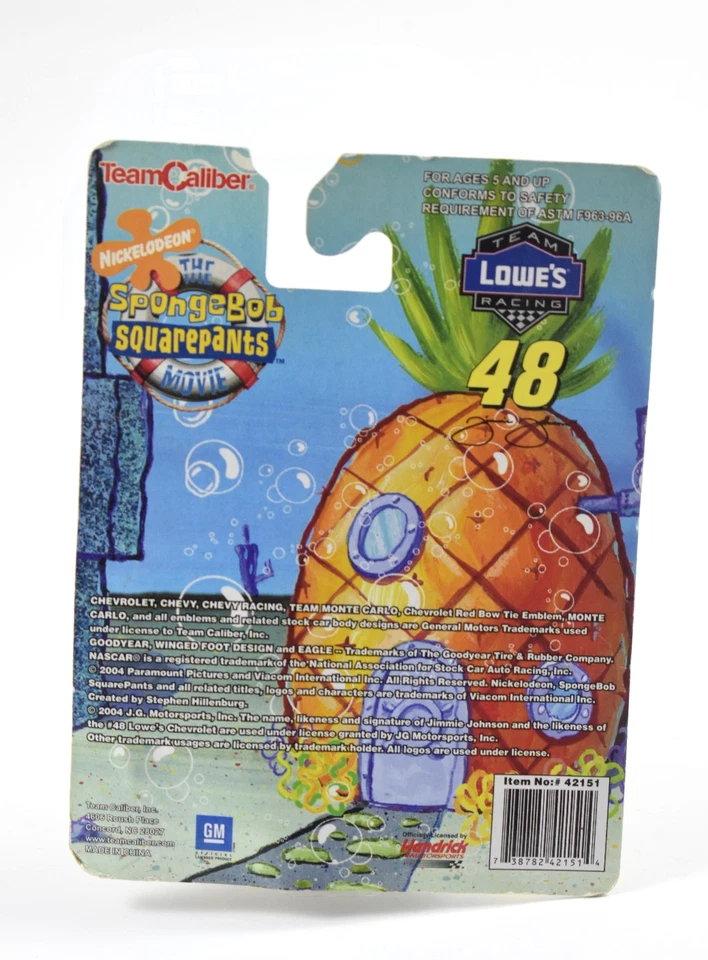 Jimmie Johnson #48 Spongebob Squarepants 2004 Team Caliber 1/64 - Image 3 of 3