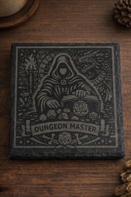Dungeons and Dragons - D&D Geschenk, Tischplatte, DnD, Gaming, - Getränkeuntersetzer