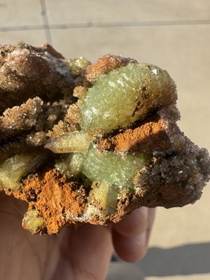 Ojuela Mine Adamite, Olive Green, Good Luster, 6.2cm