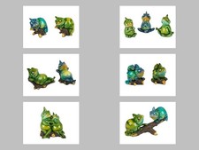 Formano Figur Chamäleon " Fritzi" blau + grün Kunststein glänzend Deko Tiere