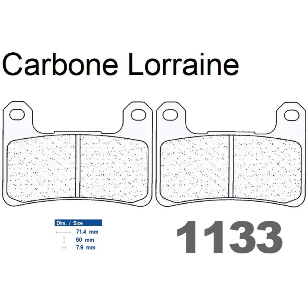 Plaquettes racing Carbone Lorraine frein avant moto Suzuki 600 GSXR 2004 et GSXR 750 2005