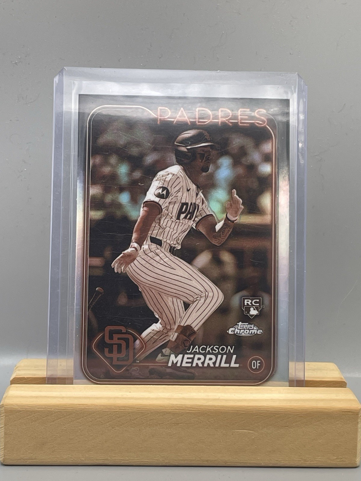 Topps 2024 Chrome Jackson Merrill Rookie Sepia Refractor Card #207 Padres MLB