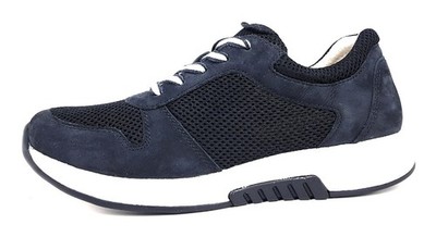 Gabor Comfort Rollingsoft Damenschuhe Schnürschuhe Sneaker Blau Freizeit