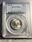 1941 Washington Quarter 25C Silver MS 66 PCGS