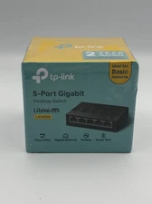 TP-Link LS1005G LiteWave 5-Port 10/100/1000Mbps Gigabit Ethernet Desktop Switch