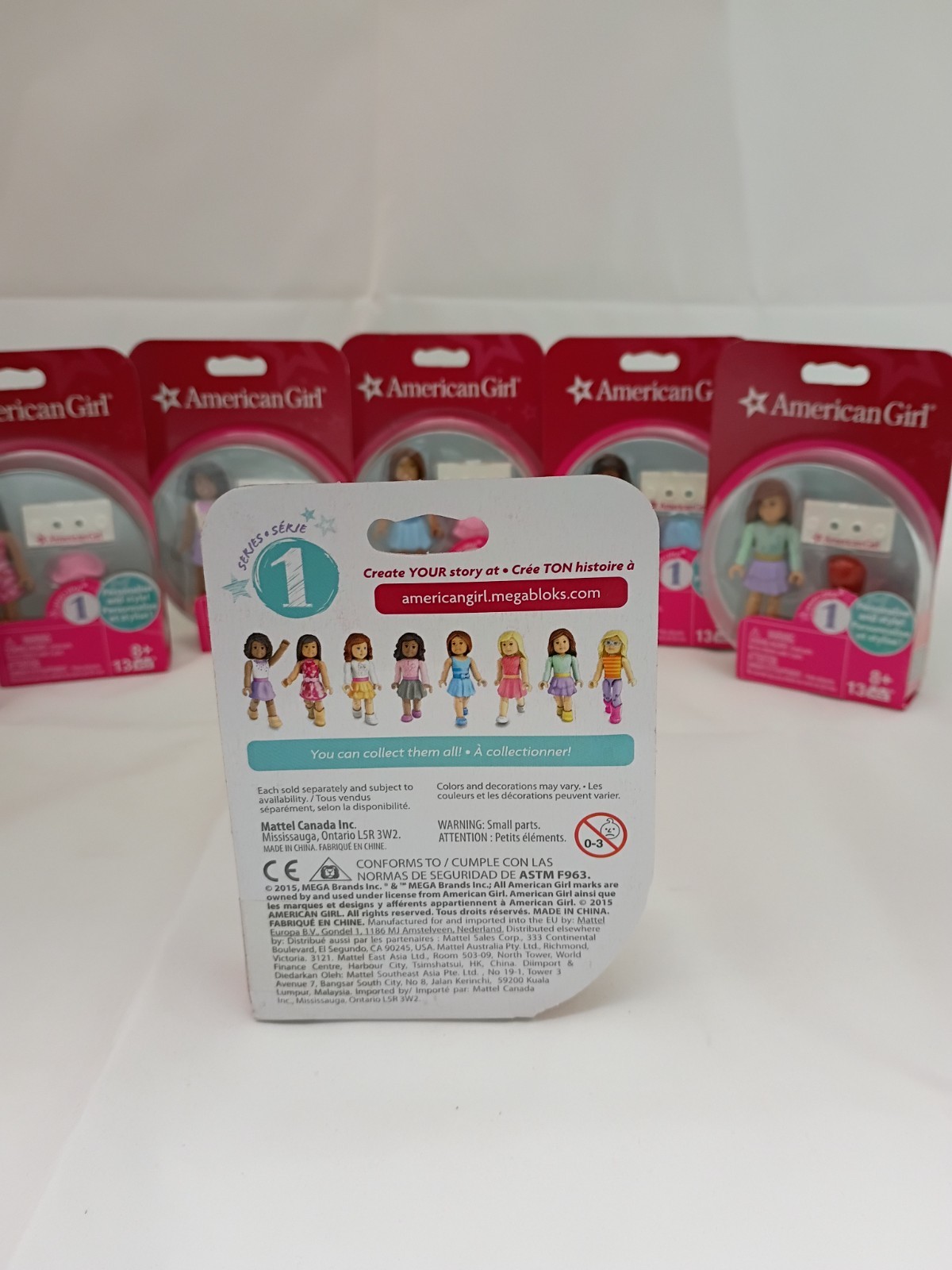 American Girl Mini Figures Mega Bloks Series 1 COMPLETE 2015 Awesome Set!