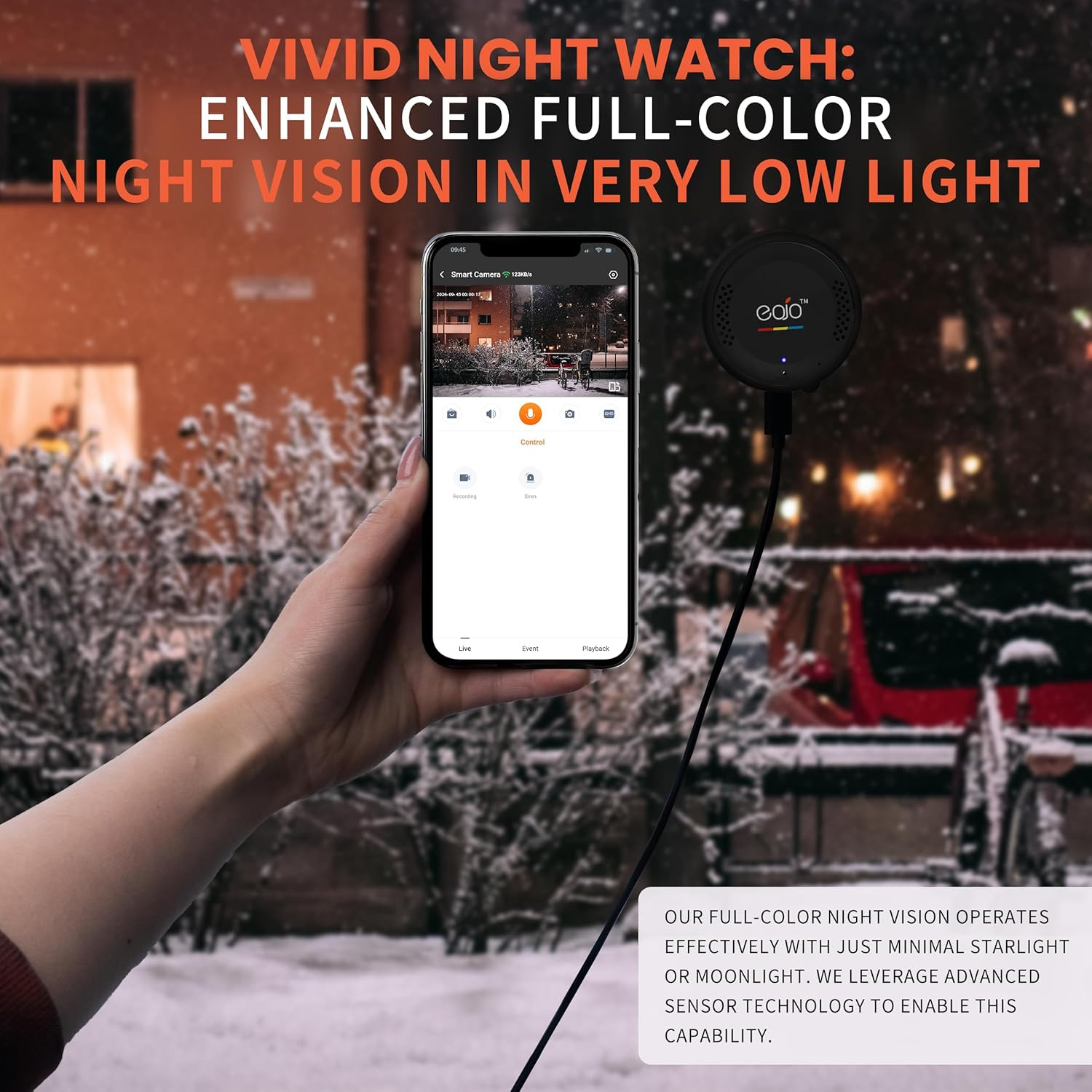 Starlight Window Camera - Replaces Outdoor Cameras | 2.4/5Ghz Wi-Fi | 2K Resolut