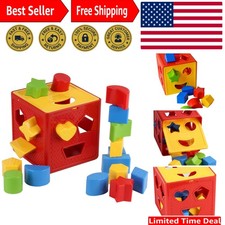 18-Piece Baby Shape Sorter Toy - Color Recognition  Motor Skills Development