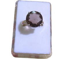 Rauchquarz facettiert Ring 925 Silber  14 mm Gr. 57 Nr. B10546