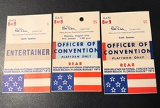 1972 Republican Miami Florida Republican National Convention Tickets- vintage