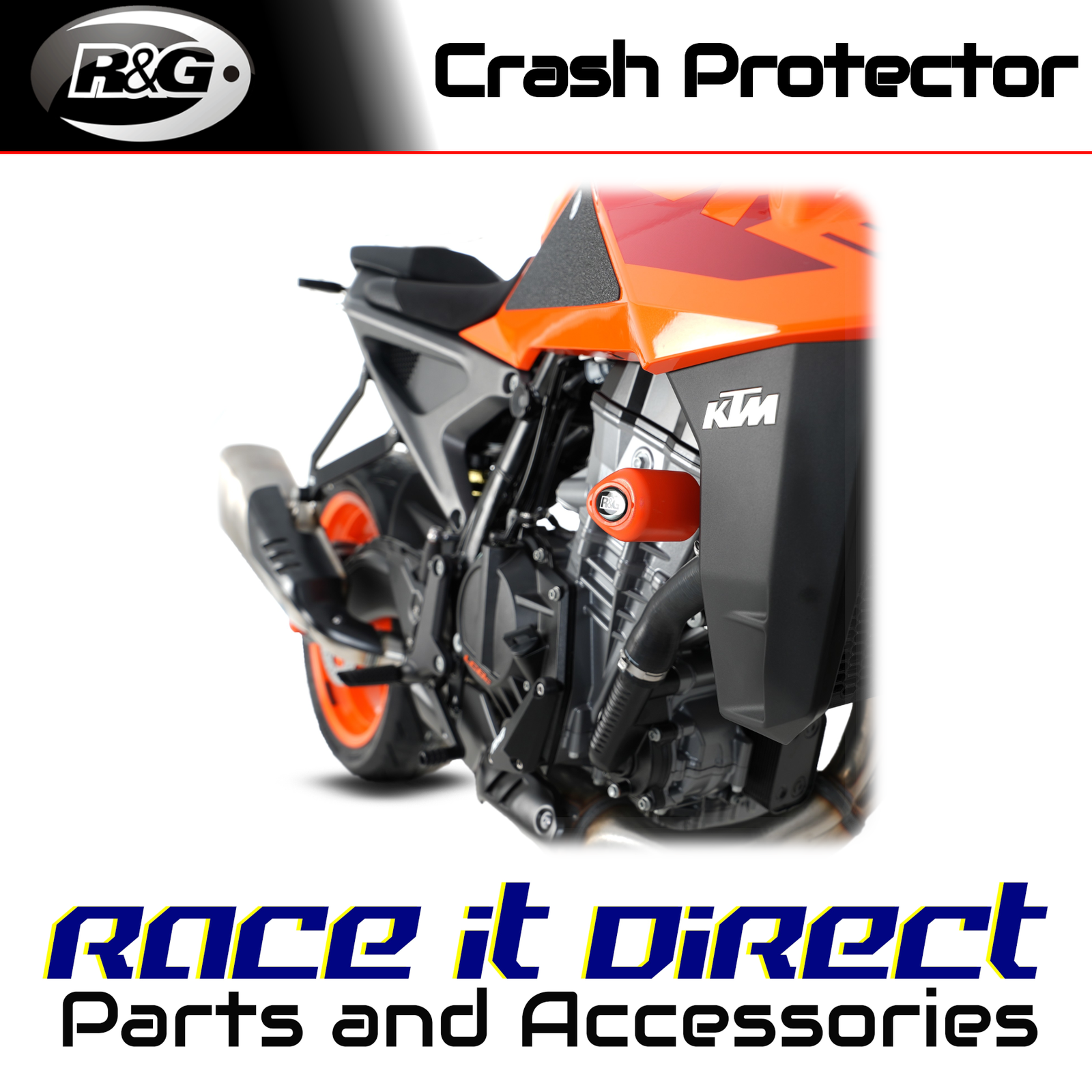 Crash Protectors for KTM 790 Duke 2018-2026 Aero Orange R&G