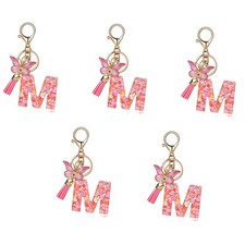 M Letter Keychain Cute Initial Letter Keychain Handle Pendant X5L67875