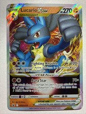 Pokemon Lucario V Star SWSH214 Holo NM TCG Card (A)