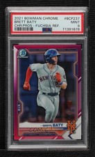2021 Bowman Chrome Prospects Fuchsia Refractor 7/199 Brett Baty PSA 9 MINT 0e3u