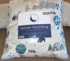Nod & Winks by Beddy's Adventure Awaits TWIN Zipper Bedding Set    NEW