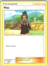 Hau (#19)  19/30 SM Trainer Kit: Lycanroc & Alolan Raichu Pokemon NM