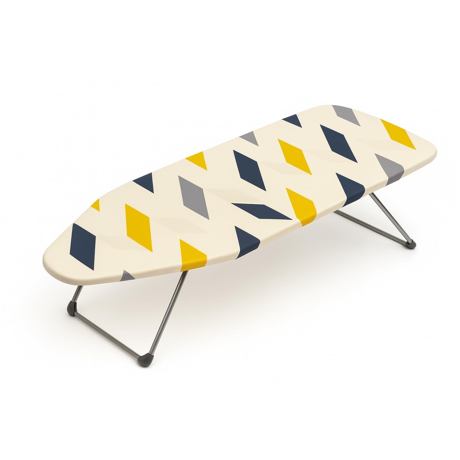 Asse da Stiro da Tavolo 74x30x15 cm Salvaspazio in Metallo con Copriasse 3082F