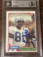 1981 Topps #355 Tony Hill Signed Auto BAS Auth