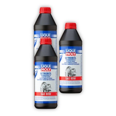 3x Getriebeöl LIQUI MOLY 1020 (GL4) SAE 80W GL-4 Schaltgetriebe Getriebe Öl 1