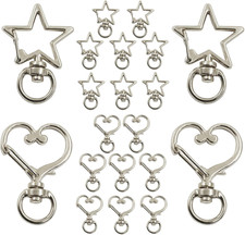 20 Pack Swivel Lobster Clasp Keychains