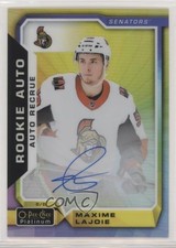 2018-19 O-Pee-Chee Platinum Rookie Autos Rainbow Color Wheel Max Lajoie Auto 4ii