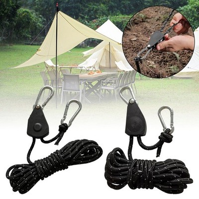 Portable Adjustable Fix Tent High Strength Fast Release Pulley Camping Rope JQ