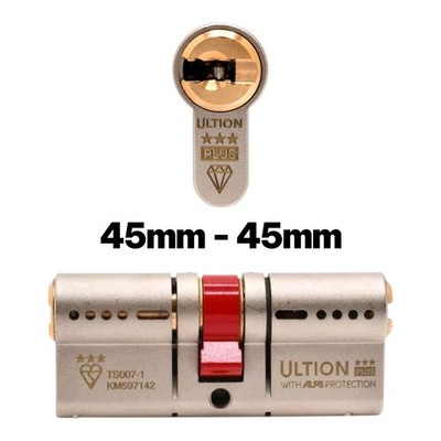 Ultion 3* Plus Eurozylinder Türschloss (45 + 45 = 90 mm lang) PVC & Verbund
