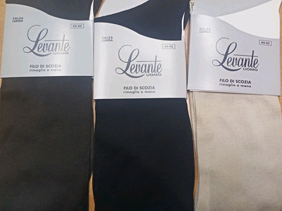 Calza Uomo lunga Chiffon 100%Filo di Scozia Extra Fine Levante Saldo
