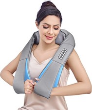 Shiatsu Neck and Back Massager with Heat, Deep Tissue 4D Kneading Massage Pil...