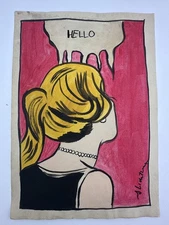 Roy Lichtenstein COA Art Painting Original Drawing Vintage Paper Signed