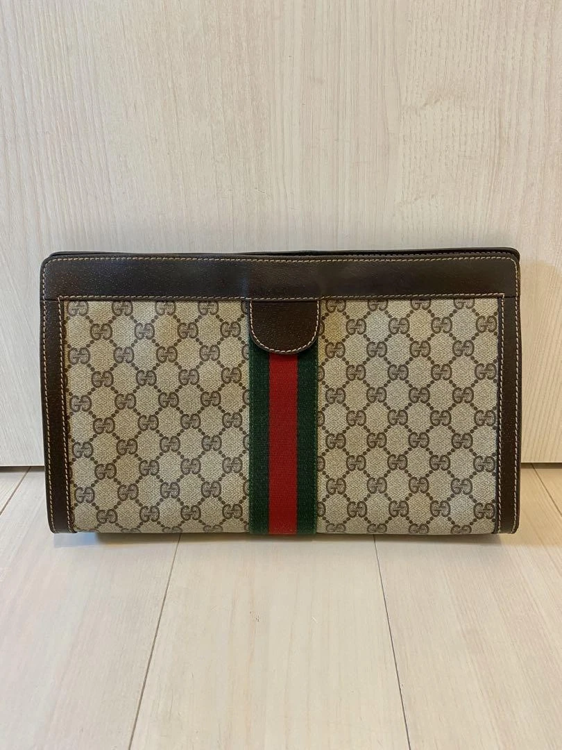 Sac pochette GUCCI Sherry Line GG cuir PVC deuxième sac
