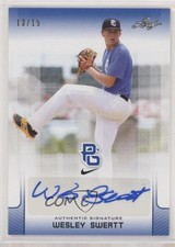 2017 Leaf Perfect Game National Showcase Blue 13/15 Wesley Sweatt Auto fm0