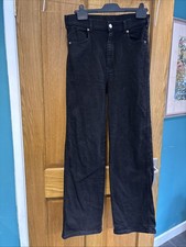 Great Looking High Waisted Straight Leg Dr Denim Black Jeans. 30W 32L