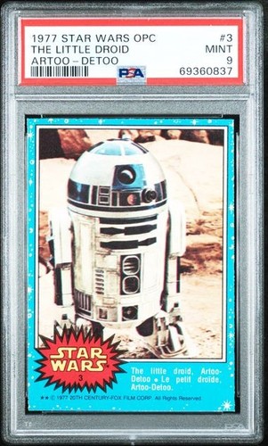 1977 Star Wars #3 THE LITTLE DROID ARTOO-DETOO O-Pee-Chee OPC PSA 9 POP 4 🔥