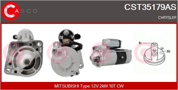 Casco Starter 2 KW Passend FüR Chrysler Voyager IV 2.5 CRD CST35179AS-image