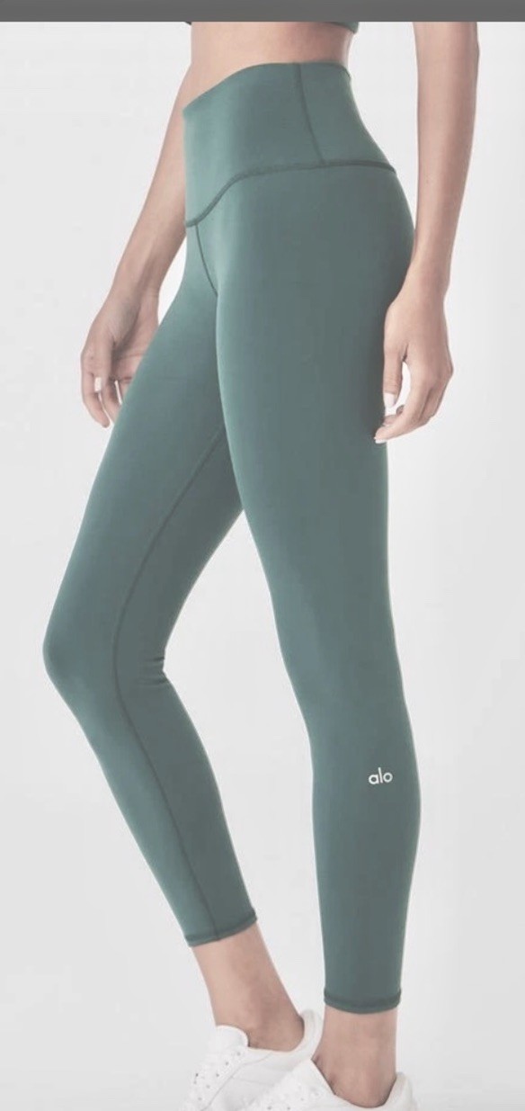 ALO Yoga 25 High Waist Airbrush Leggings XXS in Olive Green